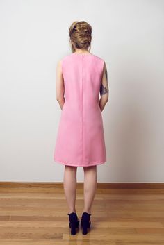 60s Pink Dress Twiggy Inspired Pink Dress 1960s Pink Dress - Etsy Decades Party, Scooter Dress, Mod Dress 60s, Mod Dress, Pink Mini, Handmade Dresses, Dress 100, Retro Dress, Pink Dress