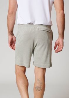 Designed + Manufactured in Los Angeles Leisure Lab custom squared front pockets 6.5" Inseam Back welt pocket with zipper Elastic comfort waistband 65% Poly, 35% Rayon, Loop Terry Fitted Shorts With Patch Pockets, Relaxed Fit Shorts With Patch Pockets, Relaxed Fit Shorts With Pockets And Straight Hem, Sporty Short Bottoms With Patch Pockets, Relaxed Fit Short Bottoms With Welt Pockets, Relaxed Fit Shorts With Pockets And 5-inch Inseam, Casual Shorts With 5-inch Inseam And Welt Pockets, Summer Shorts With 5-inch Inseam And Hip Pockets, Casual Fitted Shorts With Straight Hem