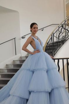 Formal Backless Tulle Dress, Cloud Goddess, Light Blue Tulle Dress, Fancy Blue Dress, Prom Dress Ball Gown, Blue Tulle Dress, Tulle Long Dress, Formal Prom Dresses Long, Formal Prom Dress