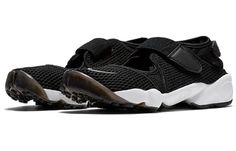 (WMNS) Nike Air Rift Breathe 'Black Cool Grey White' 848386-001 - KICKS CREW Nike Air Rift, Velcro Shoes, Sneaker Magazine, Lightweight Sneakers, Nike Huarache, Stylish Sneakers, Casual Shoes Women, Sock Shoes, Air Jordan Sneaker