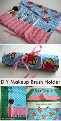 diy makeup brush holder with free printable instructions