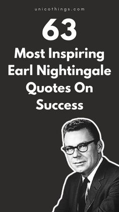 a man in a suit and tie with the words 63 most inspiring early night single