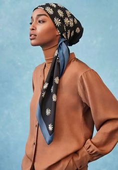 Hana Tajima, Estilo Hijab, Head Wrap Styles, Hijab Trends, Hijab Style Tutorial, Mode Turban, Hair Scarf Styles, Head Scarf Styles, Turban Style