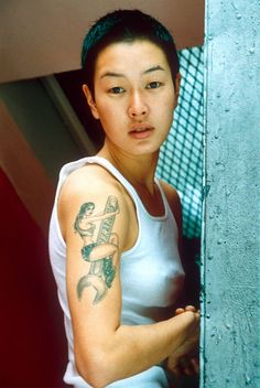 Jenny Shimizu, Horrible Tattoos, Master Tattoo, Androgynous Models, Short Hair Tomboy, Instagram Goals, Asian Short Hair, Super Short Hair, Shot Hair Styles