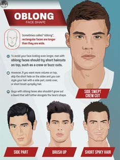 Trans Things, Oblong Face Hairstyles, Oblong Face, Face Male, Long Face Haircuts, Long Face Shapes, Short Spiky Hairstyles