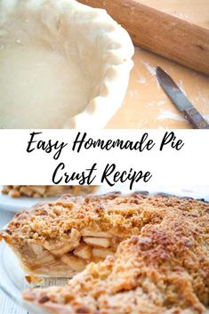 an easy homemade pie crust recipe