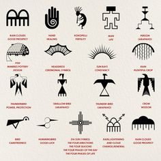 an image of some type of symbols that are in different shapes and sizes, all on white paper