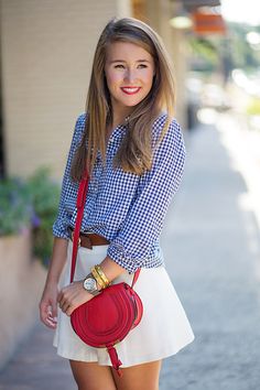 White Skirt Summer, Summer Gingham, Weather Clothes, Preppy Life, Skirt Inspiration, Preppy Women, House Wife, White Mini Skirts