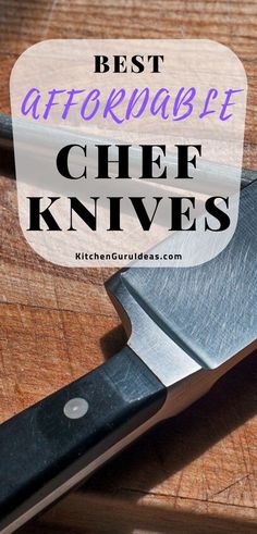 a knife sitting on top of a cutting board with the words best afterpaint chef knives