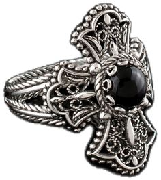 Gothic Silver Filigree Ring For Gifts, Gothic Silver Rings With Intricate Design, Black Filigree Ring With Intricate Design, Medieval Cross, Gothic Medieval, Celtic Cross, Cross Ring, Religious Jewelry, Handmade Artisan