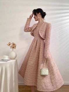 2 Piece Sets, Elegant Dresses Classy, Long Vest, Korean Fashion Dress, Dress Elegant, Short Jacket