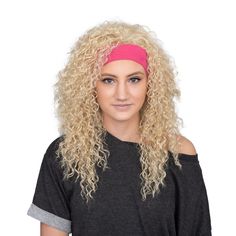 PRICES MAY VARY. High quality costume accessory includes 1 blond costume wig and 1 pink aerobics instructor headband; one size fits most adults; great for halloween and comic con Naturalistic wig; realistic looking costume accessory; bright pink headband completed the look of a 1980s aerobics instructor from any 1980s movie or television show California girl costume is perfect for halloween, comic con cosplay, birthday parties, role-playing, dress up, charity events and gatherings, 1980s heavy m 80s Hair Band Costume, 80s Halloween Costumes For Women, 1980s Aerobics, 80s Aerobics, 80s Hair And Makeup, Workout Makeup, 80s Halloween Costumes, Headband Costume, 80s Party Outfits