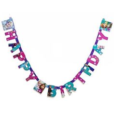 an image of a birthday banner with photos on it and the word happy written in large letters