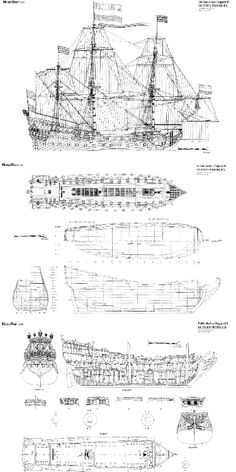 the plans for an old sailing ship