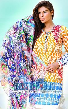 Kamal Pakistani Lawn Dresses 2014 by Zara Shahjahan  So Kamal Embroidered Lawn Collection 2014 by Zara Shahjahan by www.dressrepublic.com Lawn Dresses, Lawn Dress, 2014 Dresses, I Feel Pretty, Feel Pretty