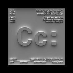 a metal plate with the word c + i on it and some type of lettering