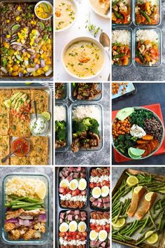 many different dishes are shown in this collage