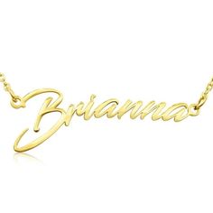 Express yourself in this classic nameplate necklace. Necklace is made up of gold tone brass metal, and measures 1 - 1 1/2 inches. Nameplate hangs on a 16 inch cable chain with a lobster claw clasp. This necklace is great for women, teens, tweens and girls. Size: one size.  Gender: female.  Age Group: kids. All Names, Nameplate Necklace, Necklace Necklace, Brass Metal, Name Plate, Cable Chain, Lobster Claw, Gender Female, Womens Watches