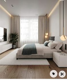 Design Ložnic, Bedroom Bed Design, Home Design Living Room, Home Design Decor, Home Room Design, Apartment Interior, Minimalist Bedroom, Apartment Design, Luxurious Bedrooms