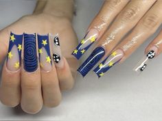 90s Acrylic Nails Art Designs, Coraline Nails, Horror Nails, Holloween Nails, Halloween Acrylic Nails, Goth Nails, Long Nail, Finger Nails, Grunge Nails