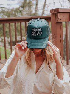 Hey there, Lake Lady! Lake etiquette is the only kind of lady-like behavior we are interested in all lake season long! This forest green trucker with "Lake Lady" in a classic, script font is the perfect accessory for a day on the dock. Trucker on, pinkies up! Lake Hat, Lake Outfit, Lady Lake, Black Trucker Hat, Retro Hats, Cute Hats, Hey There, Script Font, Girly Girl