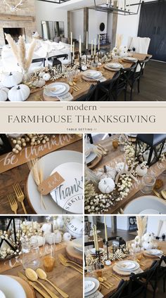 the modern farmhouse thanksgiving table setting