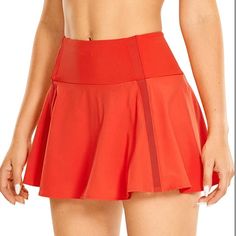 Nwt Crz Yoga, Red Mini Sports High Waist Skirt With Buttery Soft Inner Shorts Attached Tennis Skirt . Quick Dry And Lightweight Polyester And Elastane Material Size M.(8/10). Detailed With Two Stripes Of Mash In Front,Pull On , Comfy And Stretchy ,Little Pocket In The Back On The Waistband. Perfect For Golf, Tennis ,Bike Riding ,Exercise, Dance ....Please Check All The Photos For Measurements And Details Reasonable Offers Welcome Bundles Of Two Or More Discount. Golf Skorts, Mini Pleated Skirt, Crz Yoga, Stylish Lifestyle, Tennis Skirts, Red Fits, Golf Skirts, Golf Skort, Sports Skirts