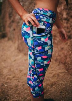 Pocket Capris - Pixel Crush Leggings Sale, Pants White, Morning Yoga, Running Clothes