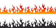 fire flames on white and orange background