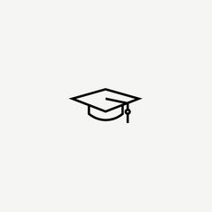 a black and white drawing of a graduation cap