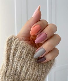 Classy Gel Nails, Multicoloured Nails, Skittle Mani, Minimal Nails Art, Wow Nails, Classy Nail Designs, Minimal Nails, Casual Nails, Crazy Nails