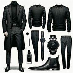 Mysterious Clothes, Mens Outfits Dressy, Guys Fashion Casual, Mysterious Man