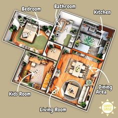 a floor plan with all the rooms labeled