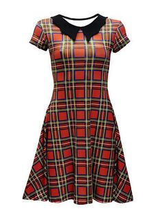 Trendy Fashion Women's Classic Red Tartan Check 50's Collar Swing Rockabilly Dress Vintage Punk, Stunning Womens Dresses Rockabilly Fashion Women's, Vintage Punk, Rockabilly Dress, Rockabilly Fashion, Red Tartan, Trendy Fashion Women, Dress Vintage, Collar Dress, Women's Fashion Dresses