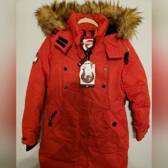 New With Tags. Canada Weathergear Women's Red Parka Jacket. Faux Fur Hood. Size Medium. Red Windproof Outerwear For Winter Sports, Red Winter Sports Outerwear, Red Outerwear For Winter Sports, Red Functional Winter Outerwear, Red Winter Outerwear With Adjustable Hood, Red Outerwear With Faux Fur Trim For Cold Weather, Red Outerwear With Adjustable Hood For Cold Weather, Red Parka, Fur Hood