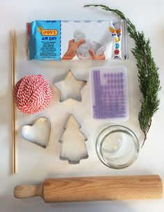 cookie cutters, candy canes, and other items to make christmas cookies