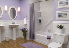 the bathroom is clean and ready for us to use in its new owner's home