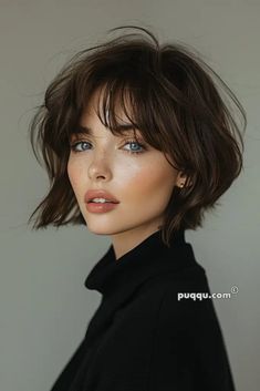 Shag With Bangs Short, Short Hair Shag, French Bob Fine Hair, Hairstyles With Bang, French Bob Hairstyles, Short French Bob, Hair Shag, Short Hairstyles With Bangs, Retro Bob