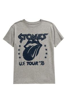 Kids will love the vintage-inspired, rock 'n' roll style of this oversized T-shirt splashed with Rolling Stones tour graphics front and center. 90% cotton, 10% polyester Machine wash, tumble dry Imported Rolling Stones Tour, Rock N Roll Style, Oversized T Shirt, Girl Top, Oversized Tshirt, Rolling Stones, Vintage Inspired, Graphic T Shirt, Graphic Tshirt