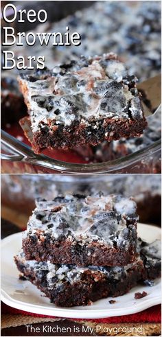 Plate of Oreo Brownie Bars Icing Glaze, Oreo Bars, Morning Treats, Oreo Brownie, Brownie Bars, Snack Cakes, Oreo Brownies, Dessert Bites, Vanilla Icing