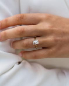 Engagement Ring Minimalist, Emerald Cut Engagement Ring, Ring Emerald Cut, Minimalist Engagement Ring, Beautiful Diamond Rings, Emerald Cut Engagement, Emerald Cut Moissanite, Emerald Engagement Ring Cut, Ring Emerald