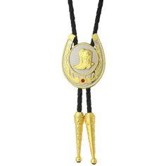 Elevate your Western ensemble with our Golden Cowboy Boots Bolo Tie, a symbol of Wild West charm and sophistication. Crafted with braided leather cords and zinc alloy accents, this 39" (100cm) bolo tie features a medallion measuring 1.6" (4cm) x 2" (5cm), expertly crafted from stunning gold-tone material.  With its exceptional attention to detail, this bolo tie is perfect for those who appreciate bold and unconventional fashion accessories. It effortlessly captures the essence of the American We Adjustable Gold Western Bolo Ties, Gold Western Bolo Tie, Gold Lariat Bolo Tie With Adjustable Length, Unconventional Fashion, Bolo Tie, Cowboy Boot, Braided Leather, Wild West, Leather Cord