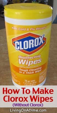 If you love Clorox Disinfecting Wipes, these Homemade Clorox Wipes are a handy, inexpensive alternative to quickly disinfect that works just as well. Homemade Clorox Wipes, House Cleaner, Clorox Wipes, Casa Clean, Disinfecting Wipes, Money Savers, Disinfectant Spray, Diy Things