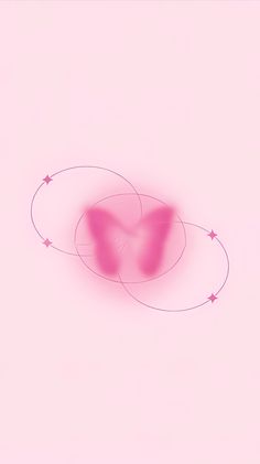 an abstract pink background with circles and stars