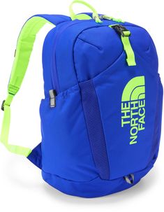 the north face backpack in blue and neon green