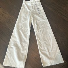 Nwt Never Worn Cute Jeans Off White Jeans, Zara Jumpsuit, Cute Jeans, Zara Pants, White Jeans, Pant Jumpsuit, High Rise, Pants For Women, Zara