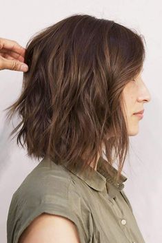 Layered Long Bob, Modern Bob Hairstyles, Brunette Hair Cuts, Short Brunette Hair, Asymmetrical Bob Haircuts, Wavy Bob Hairstyles, Choppy Bob Hairstyles, Glamorous Hair