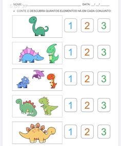 a worksheet with numbers and pictures for children to learn how to count them