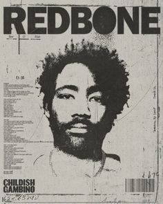 the front page of redbonee magazine with an image of a man's face