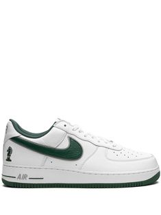 white/dark green leather signature Swoosh logo detail embroidered motif logo patch at the tongue branded heel counter perforated toebox round toe front lace-up fastening flat rubber sole These styles are supplied by a premium sneaker marketplace. Stocking only the most sought-after footwear, they source and curate some of the most hard to find sneakers from around the world. Released April 27th, 2023 We've partnered with Good On You — an independent agency that rates how brands perform in relati Custom Nike Sneakers With Embroidered Logo, Nike Sporty Sneakers With Embroidered Logo, Nike Leather Sneakers With Embroidered Logo, Nike Sneakers With Embroidered Logo And Round Toe, Classic Green Custom Sneakers For Streetwear, Nike Sneakers With Embroidered Logo, Classic Custom Sneakers With Embossed Logo For Sports, Custom Sneakers With Embroidered Logo For Streetwear, Nike High-top Custom Sneakers With Embroidered Logo